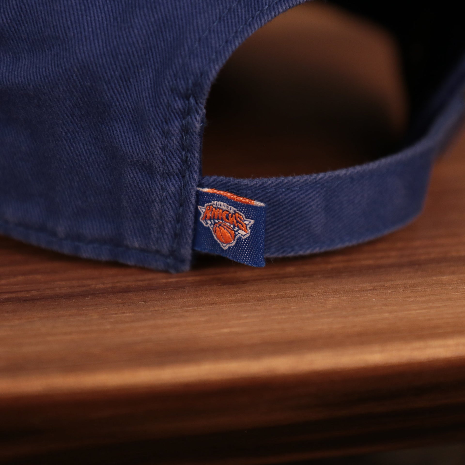 knicks logo tag New York Knicks Royal Blue Adjustable Dad Hat