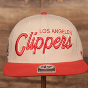 47 BRAND | LOS ANGELES CLIPPERS | CROSSTOWN SCRIPT TT | SNAPBACK HAT | GREEN BOTTOM | GRAY/RED | OSFM
