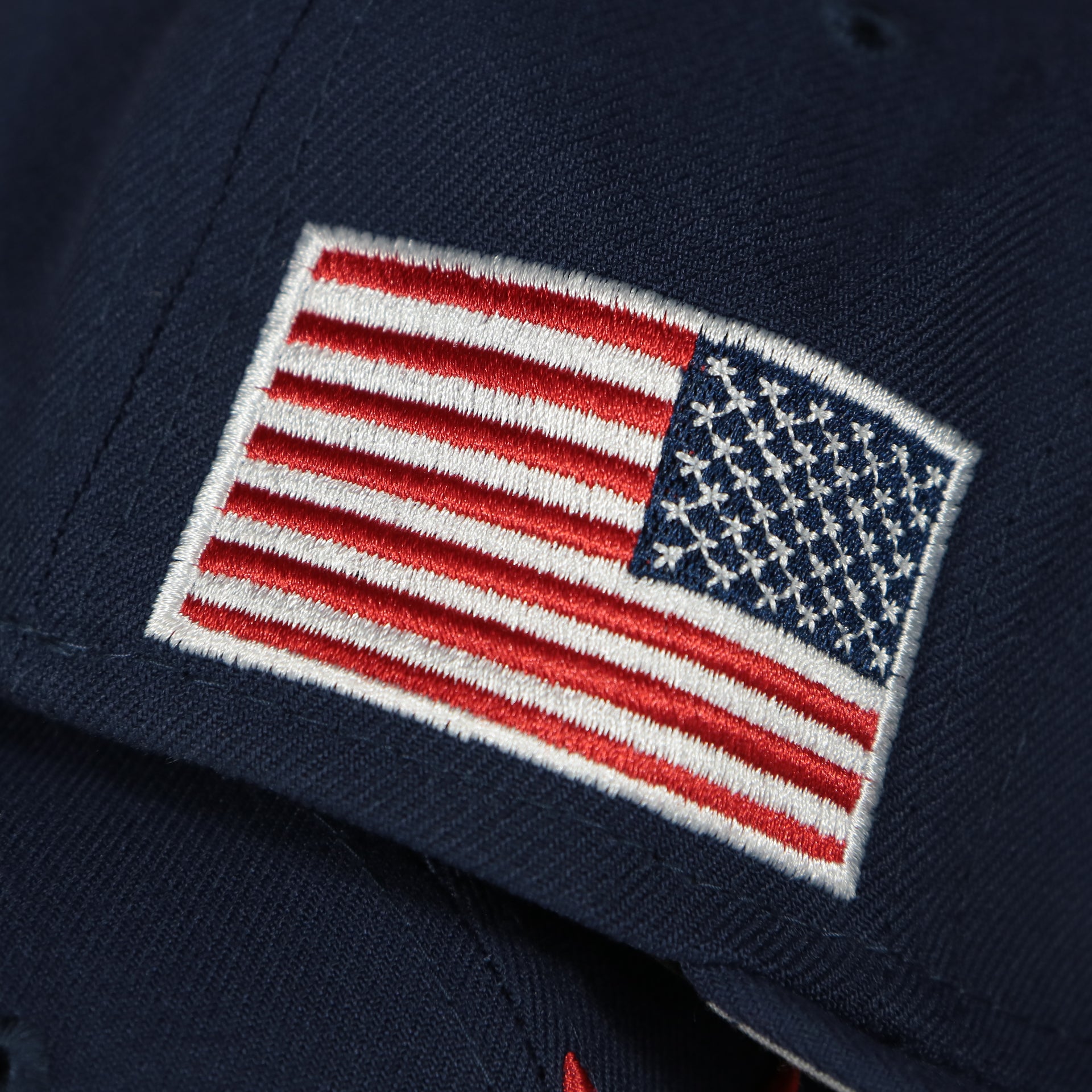 united states flag on the United States 2023 World Baseball Classic Grey Bottom Navy 59Fifty Fitted Cap