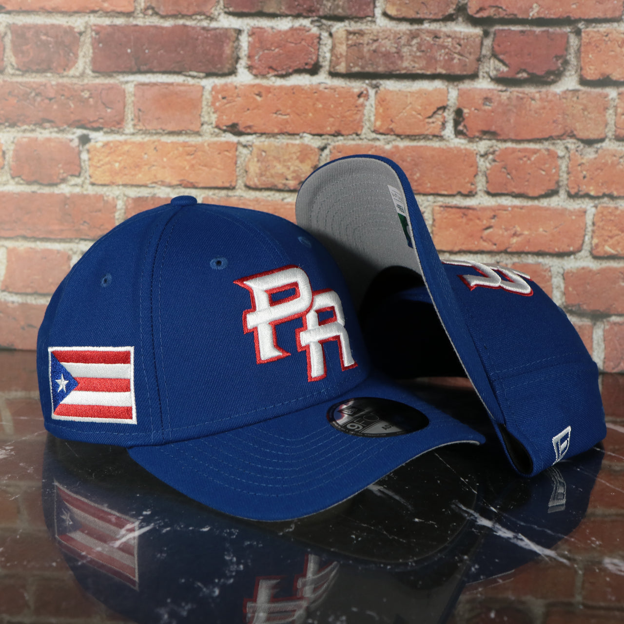 Puerto Rico 2023 World Baseball Classic Grey Bottom Blue 9Forty Dad Hat