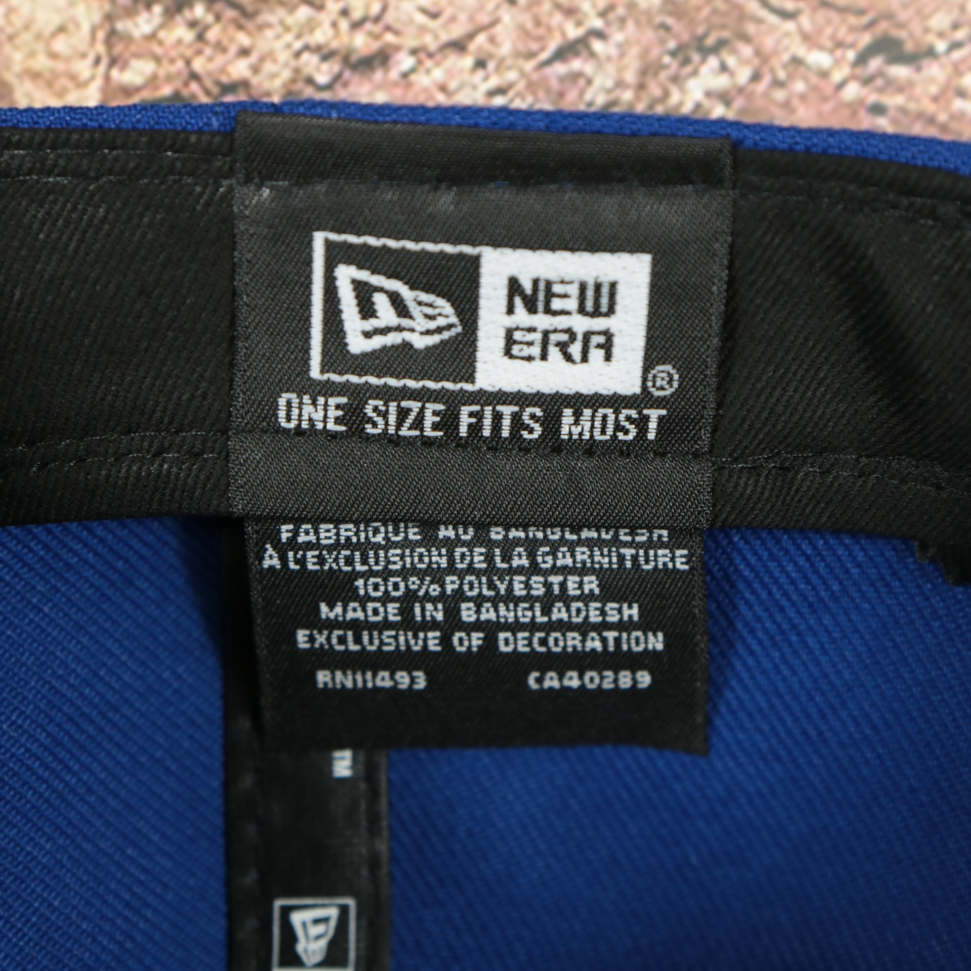 new era label on the Puerto Rico 2023 World Baseball Classic Grey Bottom Blue 9Forty Dad Hat