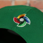 world baseball classic logo on the Mexico 2023 World Baseball Classic Two Tone Grey Bottom Green/Red 9Forty Dad Hat