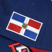 domican republic flag on the Dominican Republic 2023 World Baseball Classic Two Tone Grey Bottom Blue/Red 9Forty Dad Hat