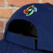 adjustable strap on the Dominican Republic 2023 World Baseball Classic Two Tone Grey Bottom Blue/Red 9Forty Dad Hat