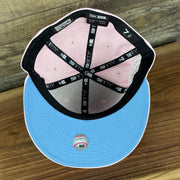 Sky blue under visor of the New York Yankees 1949 World Series Sky Blue Bottom Side Patch 59Fifty Fitted Cap | Valentine’s Day Pack
