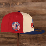 Wearer's right of the Montreal Expos 1982 All Star Game Partie D'etoiles Crystal Side Patch Icy Blue Bottom 59Fifty Fitted Cap