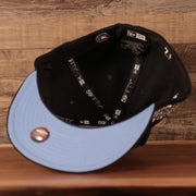 Icy blue under visor on the New York Yankees 2008 All Star Game Crystal Side Patch Icy Blue Bottom 59Fifty Fitted Cap
