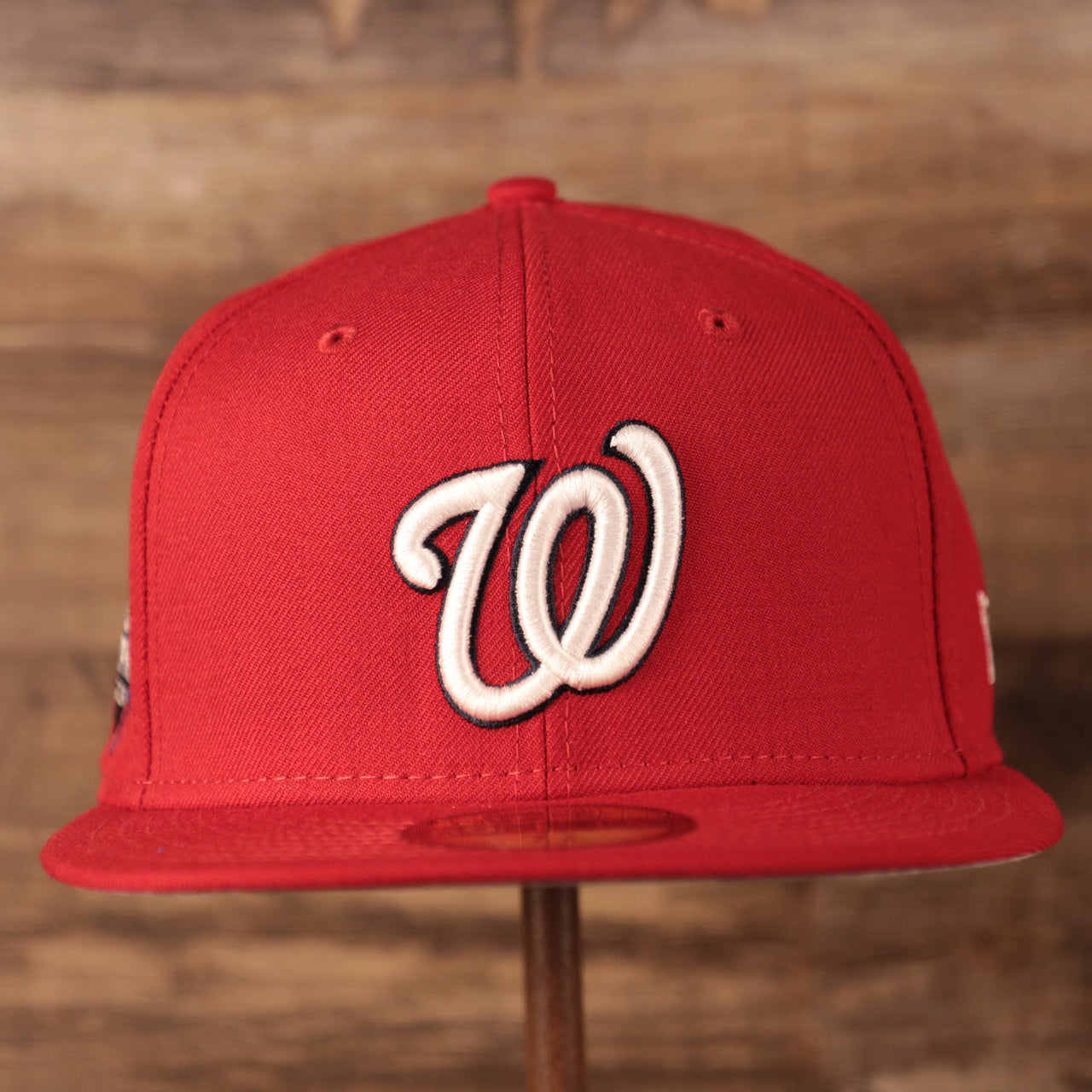 Washington Nationals 2019 World Series Champ Script Gray Bottom Side Patch 59Fifty Fitted Cap