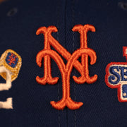 mets logo New York Mets Cooperstown "Championship Rings" All Over Side Patch Gray Bottom 59FIFTY Fitted Cap