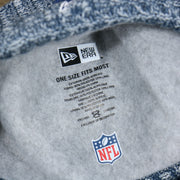 The Tags on the Dallas Cowboys On Field Cuffed Fisherman Knit Beanie | Navy Blue Winter Beanie
