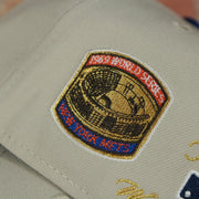 1989 world series patch on the New York Mets World Class 2-Time World Series Champions Two Tone Grey Bottom | Sand/Royal 59Fifty Fitted Cap