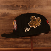 left side of the Pittsburgh Pirates Cooperstown "Championship Rings" All Over Side Patch Gray Bottom 59FIFTY Fitted Cap