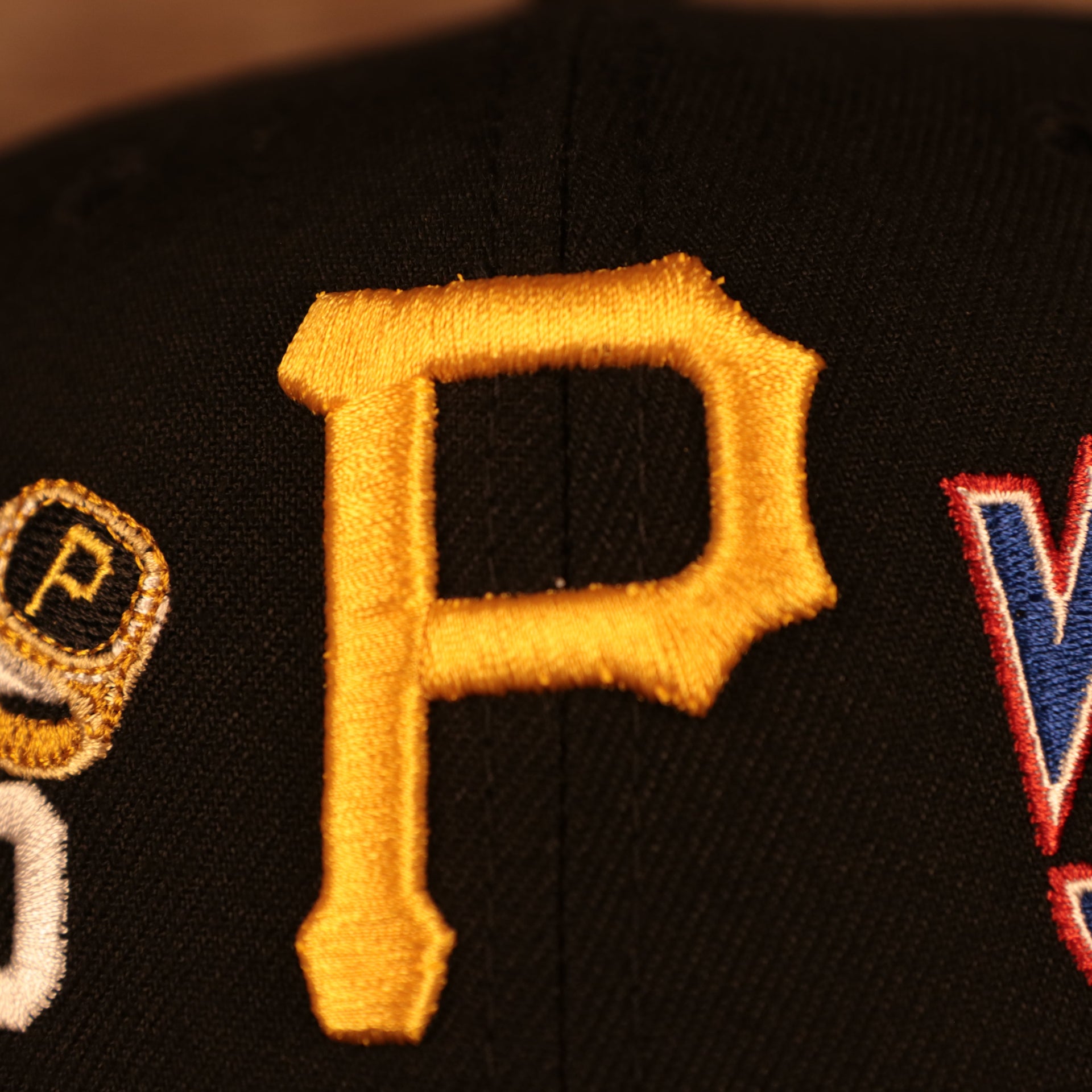 pirates logo Pittsburgh Pirates Cooperstown "Championship Rings" All Over Side Patch Gray Bottom 59FIFTY Fitted Cap