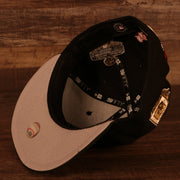 bottom view of the Pittsburgh Pirates Cooperstown "Championship Rings" All Over Side Patch Gray Bottom 59FIFTY Fitted Cap