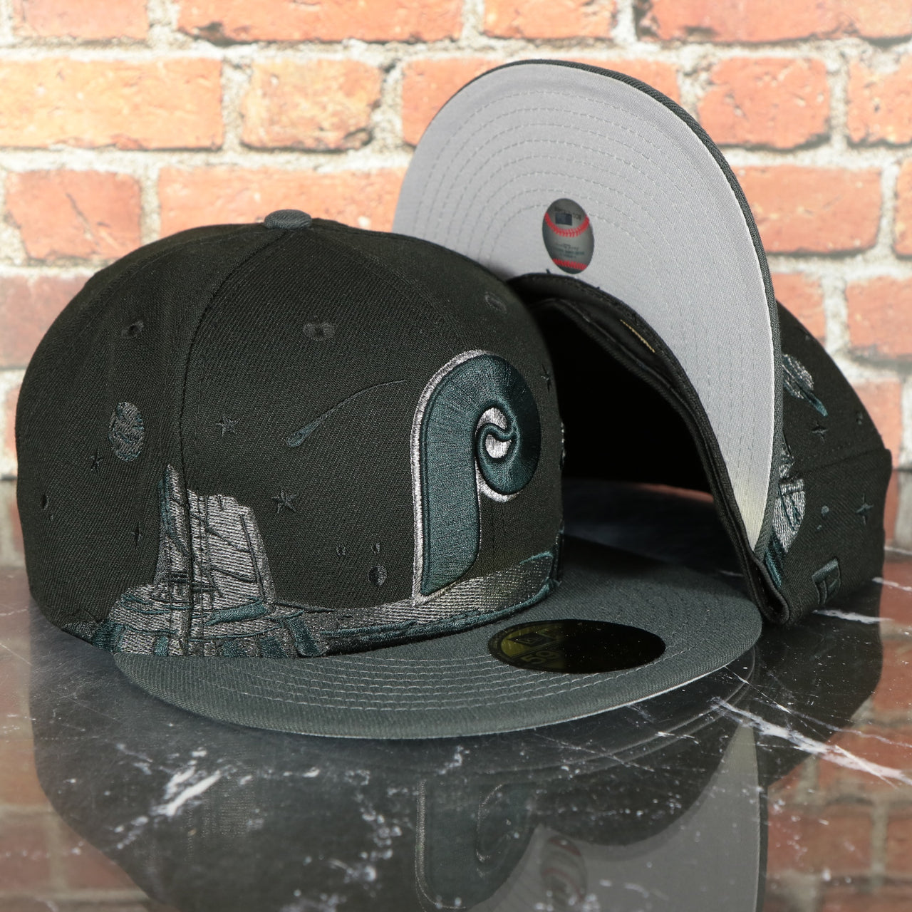 Philadelphia Phillies Cooperstown Planetary Space Scenery Grey bottom | Black 59Fifty Fitted Cap