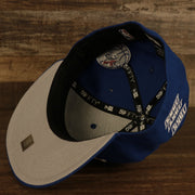 under visor view of Philadelphia 76ers "Championship Rings" All Over Side Patch Gray Bottom 59FIFTY Fitted Cap