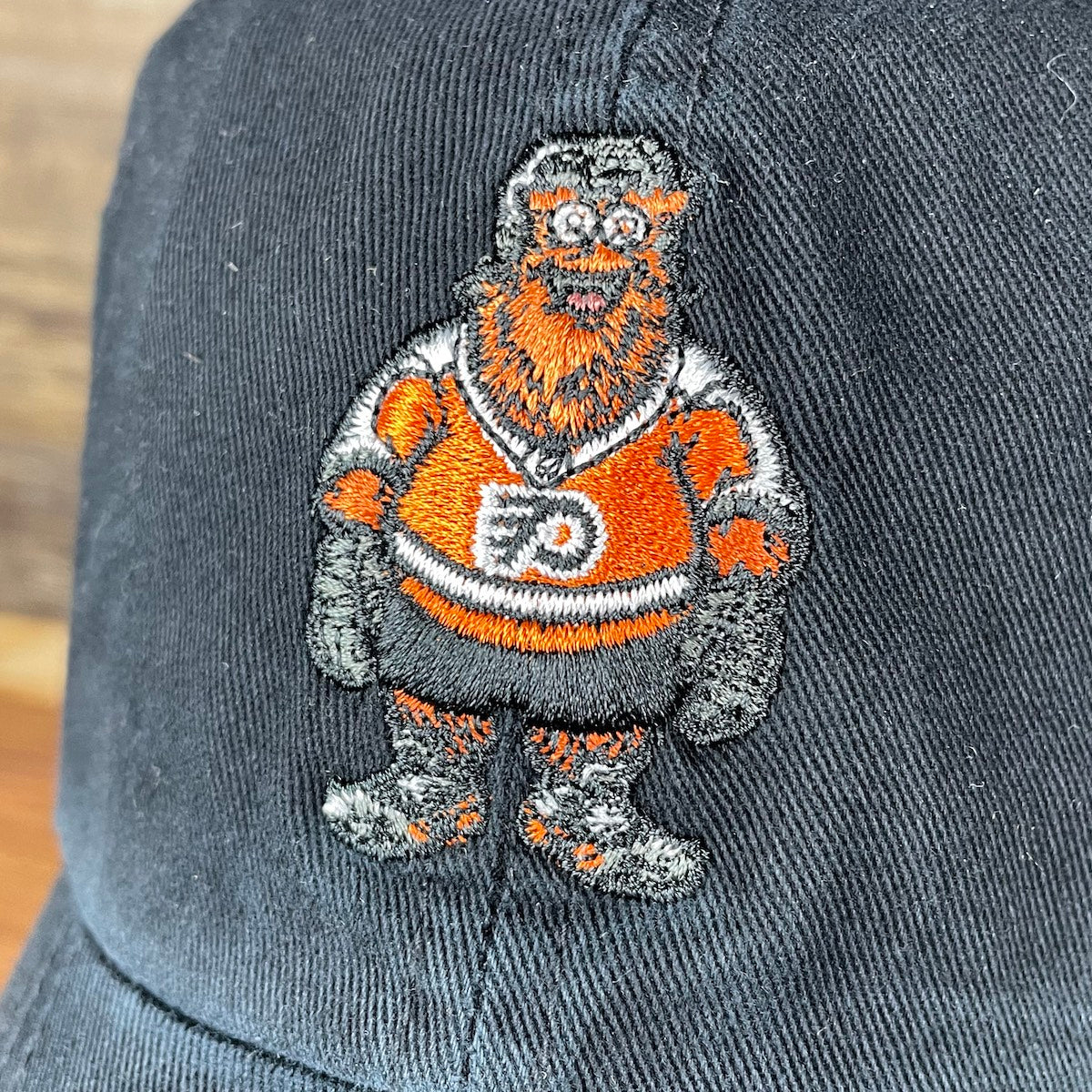 gritty mascot Philadelphia Flyers Gritty Black Adjustable Dad Hat
