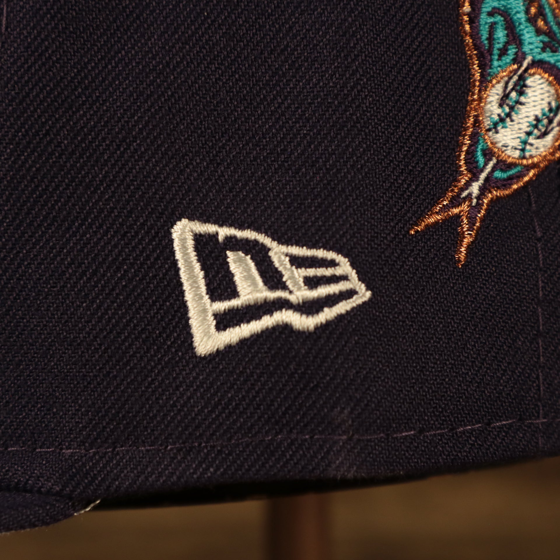 new era logo on the Arizona Diamondbacks Cooperstown "Championship Rings" All Over Side Patch Gray Bottom 59FIFTY Fitted Cap