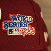 world series 1980 side patch Philadelphia Phillies Cooperstown "Championship Rings" All Over Side Patch Gray Bottom 59FIFTY Fitted Cap