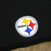 The Steelers Logo on the Pittsburgh Steelers Basic Cuffed Winter Beanie | Black Winter Beanie