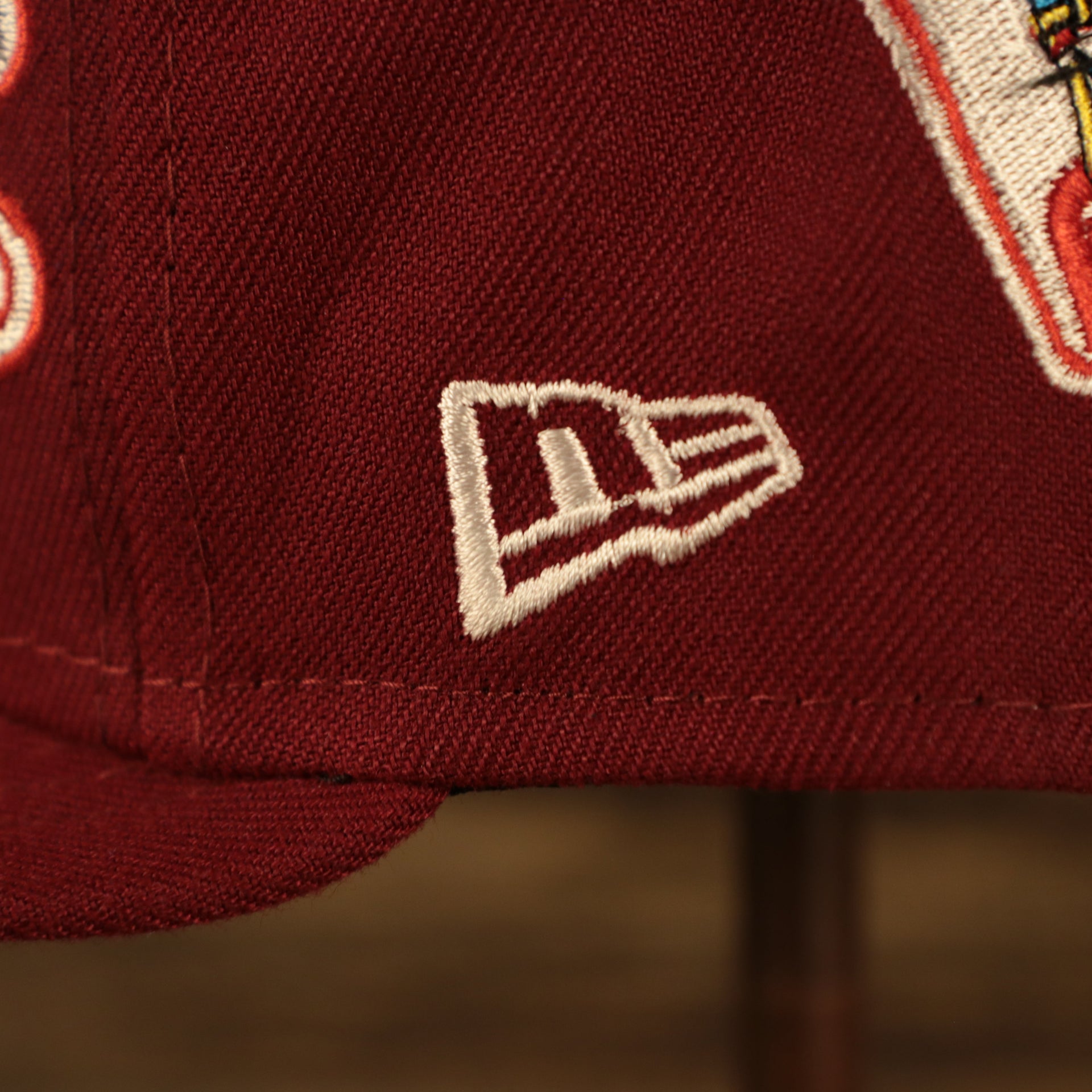 new era logo on the Philadelphia Phillies Cooperstown "Championship Rings" All Over Side Patch Gray Bottom 59FIFTY Fitted Cap
