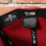new era label on the Reading Fightin Phils "Fightins" script MiLB Red bottom | Red 39Thirty Flexfit Hat