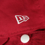 new era logo on the Reading Fightin Phils MiLB Red bottom | Red 9Twenty Youth Dad Hat
