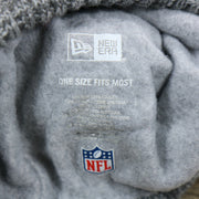 The Tags on the Pittsburgh Steelers On Field Crucial Catch Winter Knit Graphite Beanie | Gray Winter Beanie