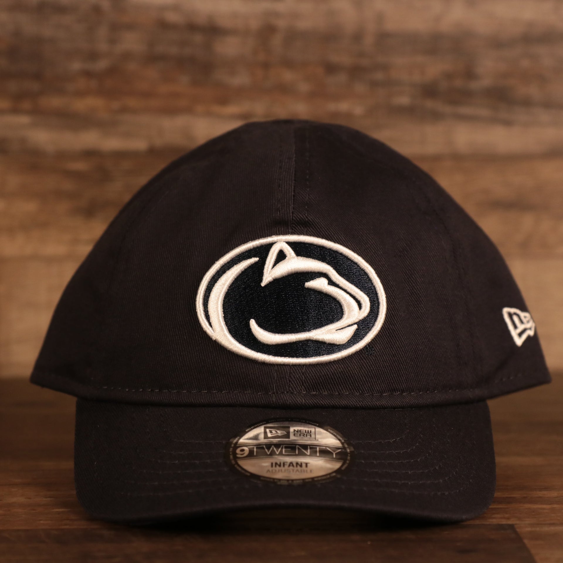 The front of the Infant Penn State Nittany Lions My 1st 920 Dad Hat | New Era Navy