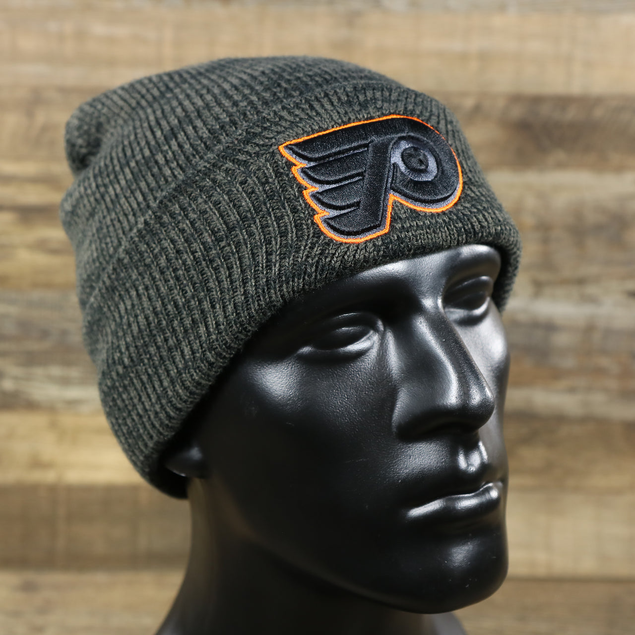 The Philadelphia Flyers Brain Freeze Heather Gray Winter Beanie | Black Winter Beanie