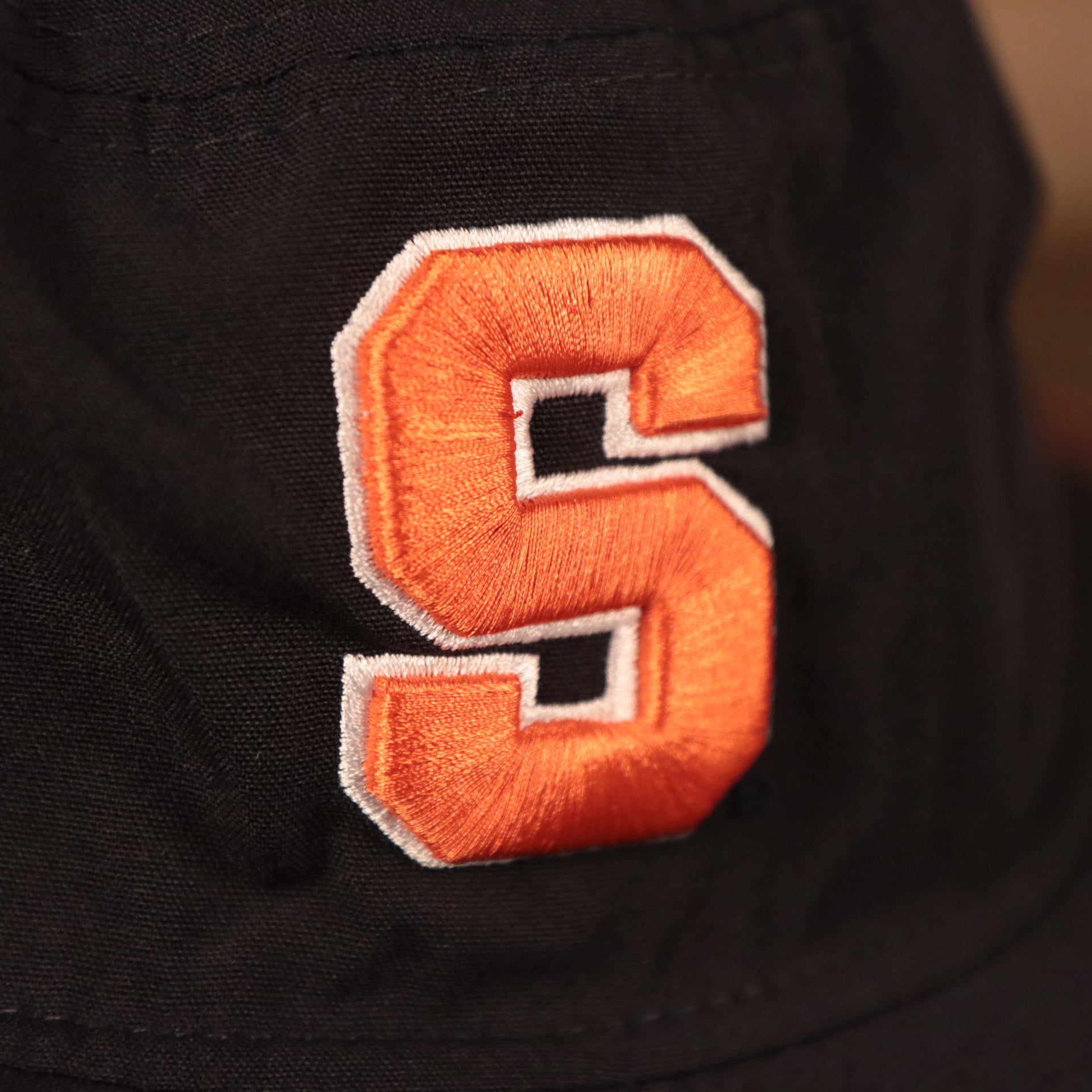 logo shot on the Syracuse University Orange Navy Blue Panama Hat OSFM