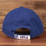 back of the Philadelphia 76ers Blue Adjustable Youth Dad Hat