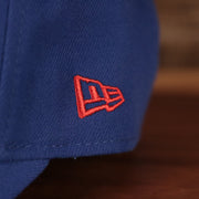 new era logo on the Philadelphia 76ers Blue Adjustable Youth Dad Hat