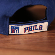 adjustable strap on the back of Philadelphia 76ers Blue Adjustable Youth Dad Hat