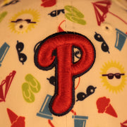 phillies logo on the front of the Philadelphia Phillies Spring Training 2022 On Field White Toddler 9Forty Dad Hat