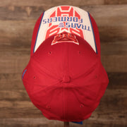 top view of the Transformers Auto Bots Red and White 9Twenty Adjustable Dad Hat