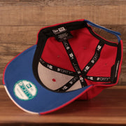 underside of the Transformers Auto Bots Red and White 9Twenty Adjustable Dad Hat