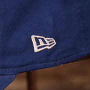 new era logo on the Philadelphia 76ers Blue Adjustable Women's Dad Hat