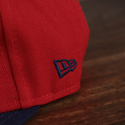 Close up of the New Era logo on the Philadelphia Phillies My 1st 9Fifty Baby Snapback Hat | Red/Royal