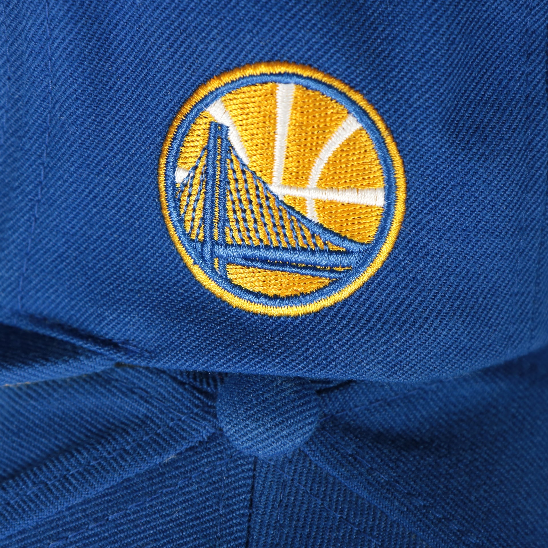 warriors logo on the Golden State Warriors NBA Logo Team Colorway Blue Snapback Hat