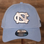 Front of the North Carolina Tar Heels Carolina Blue 9Twenty Adjustable Dad Hat