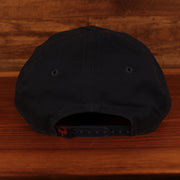 back of the New York Mets Spring Training 2022 Mr. Met Retro On Field Blue Youth 9Forty Dad Hat