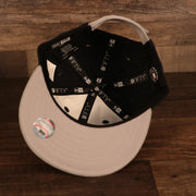 Gray under visor of the My 1st New York Yankees 9Fifty Baby Snapback Hat | Navy/Gray