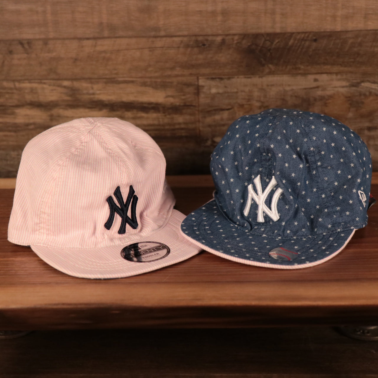 both sides of the New York Yankees Reversible Navy & Red Toddler 9Twenty Dad Hat