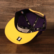 Interior of the Los Angeles Lakers My 1st 9Fifty Baby Snapback Hat | Purple/Yellow