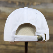 The backside of the Snow White Blank Baseball Hat | White Dad Hat
