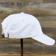 The wearer's right on the Snow White Blank Baseball Hat | White Dad Hat