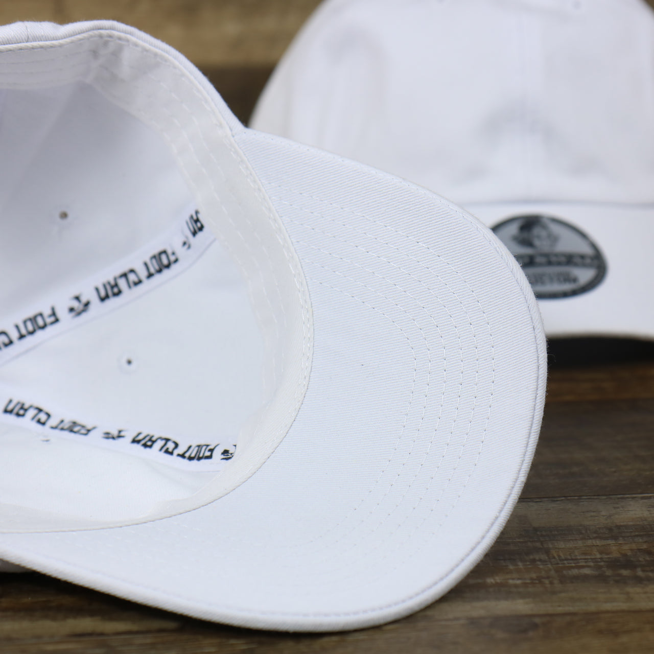 The undervisor on the Snow White Blank Baseball Hat | White Dad Hat