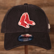 front of the Boston Red Sox Navy Blue 9Twenty Adjustable Dad Hat