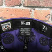 new era label on the Arizona Diamondbacks Paisley Bandana Print Embroidered 59Fifty Fitted Cap | New Era MLB Swirl 5950